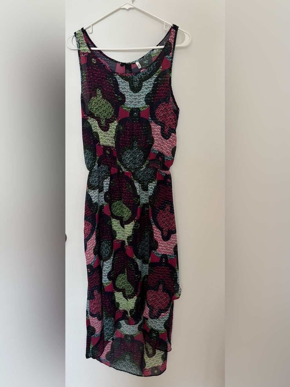 H&M Sleeveless Flowy Dress in Pink, Green, Blue - Size Medium